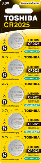 Toshiba Cr 2025 Lithium 5’li Pil