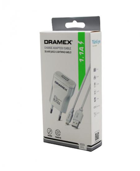 DRAMEX D11L ( İPHONE ) USB ( SET ) LIGHTNING 1.1A EV ŞARJ ALETİ*120