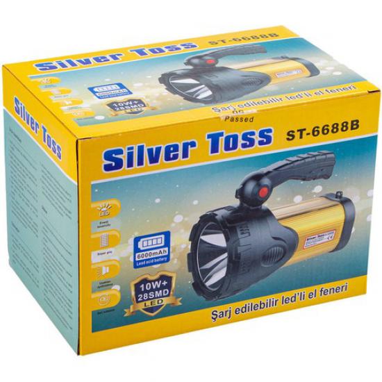 Silver Toss St-6688B Şarj Edilebilir Ledli Floresanlı El Feneri