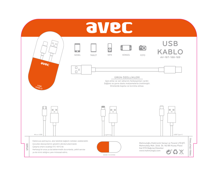 AVEC%20AV-189%20Type-C%20Kablo