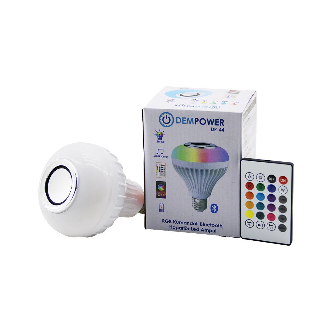 DEMPOWER%20DP-44%20(2IN1=KUMANDALI%20RGB%20LED%20AMPUL%20&%20BLUETOOTH%20HOPARLÖR%20MÜZİK%20ÇALAR)%20(LED=7W%20&%20HOPARLÖR=3W)*50