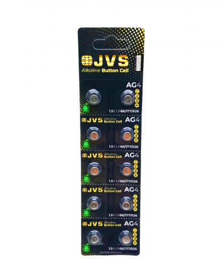 JVS AG4 1.5V LR66 SAAT PİLİ 10LU KART*400