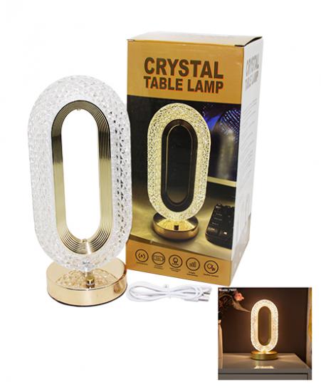 CRYSTAL TABLE LAMP FW-07 ( BÜYÜK OVAL ) 3 RENK LED DOKUNMATİK USB ŞARJLI MASA LAMBASI*20