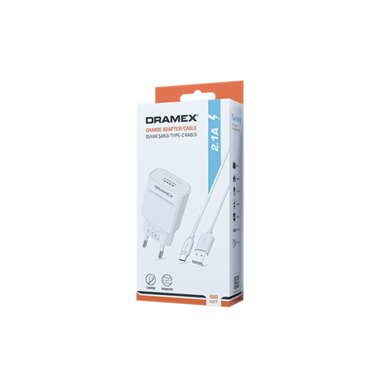 DRAMEX D21T CHARGER ADAPTER ( TYPE-C ) USB ( SET ) 2.1A EV ŞARJ ALETİ*120