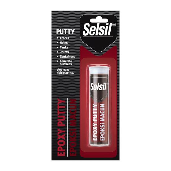 SELSİL ( EPOXY PUTTY & EPOKSİ ) MACUN ISIYA DAYANIKLI YAPIŞTIRCI 57GR ( AHŞAP & METAL & CAM & SERAMİK )*12=K