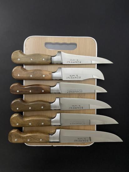 Sürmene El Yapımı 6’lı Mutfak Bıçak Seti Kesim Tahtası Hediyeli