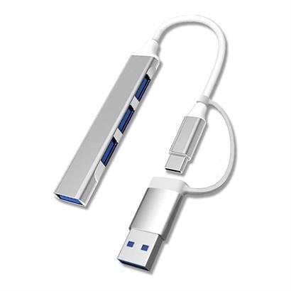 BUFFER® 4 Port’lu Bağlantı İstasyonu Ultra İnce USB Bölücü TYPE-C tipi Çoklu Arayüz Adaptörü Multi Usb Çoklayıcı