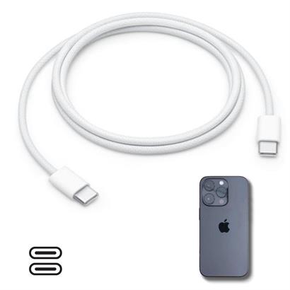 BUFFER®%20Apple%2015/15%20Pro%20Type-C%20to%20Type-C%20Hasır%20Örgü%20Hızlı%20Şarj%20Kablosu%20(1m)